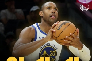 勇士官方晒霍福德数据海报：9000板+1000帽+1000三分历史第三人